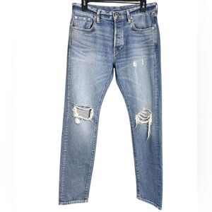 Simon Miller distressed jeans straight leg selvedge denim M001 Narrow Size 30/32